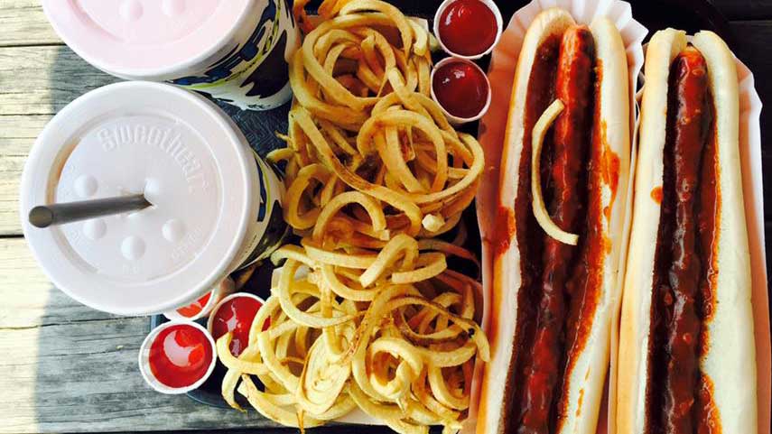 A plate of food at Taffy's