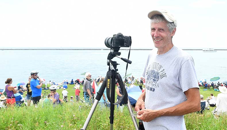Douglas Worboys taking photos