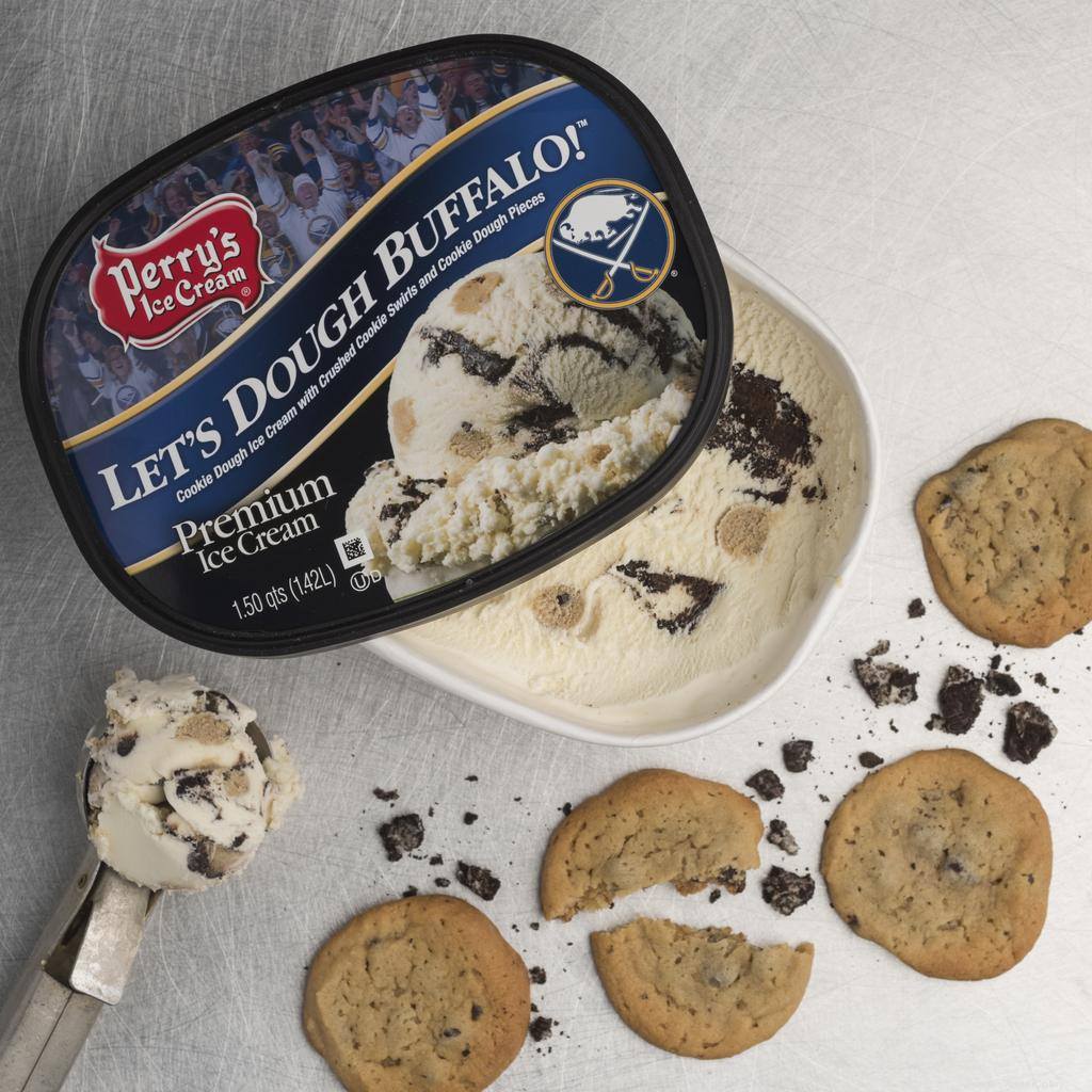 A carton of Perry's Let's Dough Buffalo ice cream